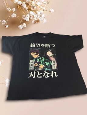 Demon Slayer Tee," "Tanjiro & Nezuko, Anime Oversized Shirt
